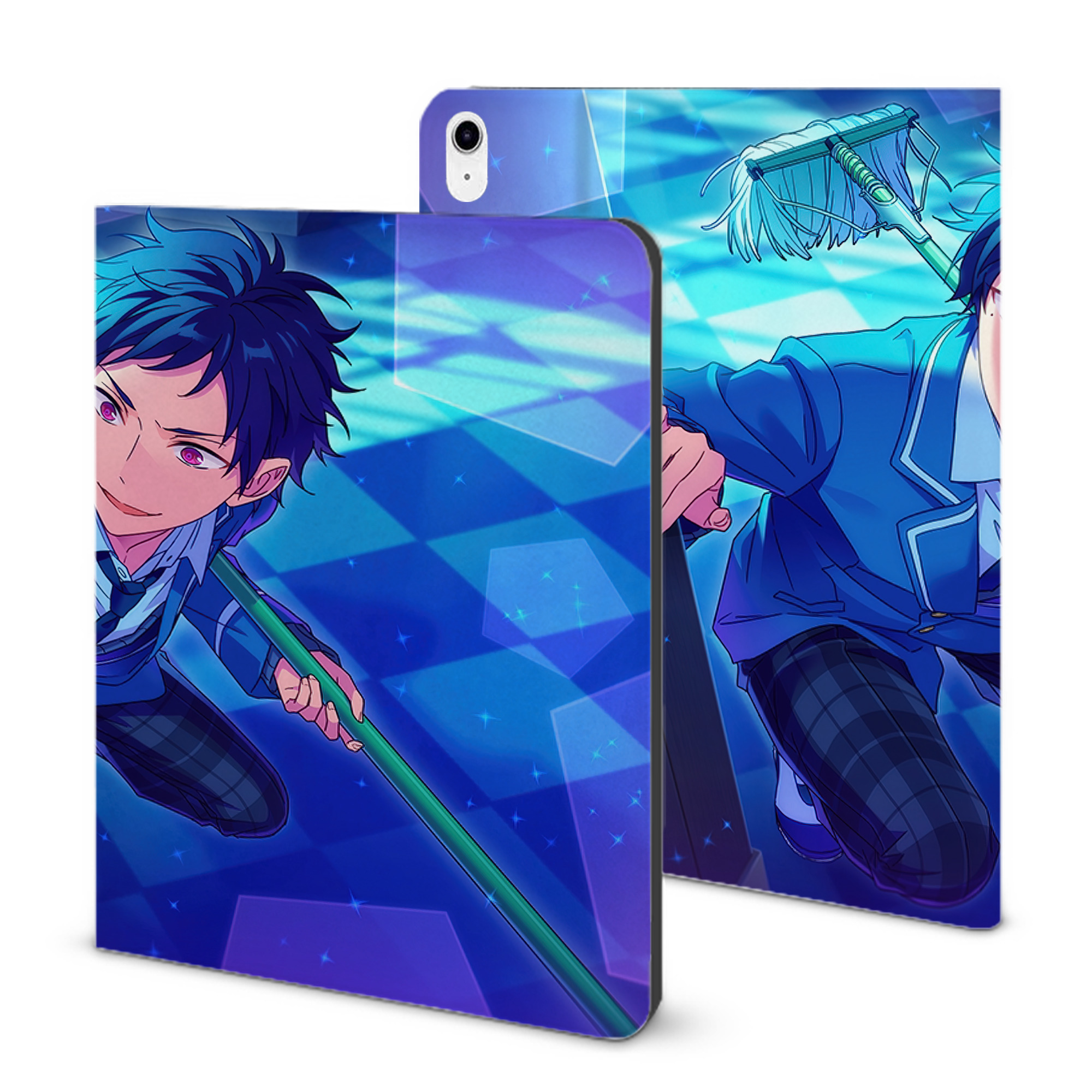（画像用） あんさんぶるスターズ! Ensemble Stars IPad ケース ブック型 PUレザー TPU 耐衝撃 軽量 薄型 ペン収納なし 全面保護 IPad 各モデル対応